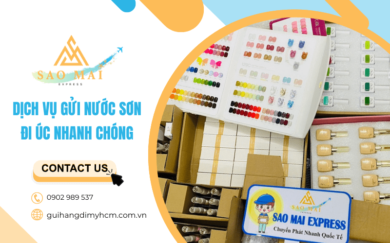 Gửi nước sơn đi Úc  