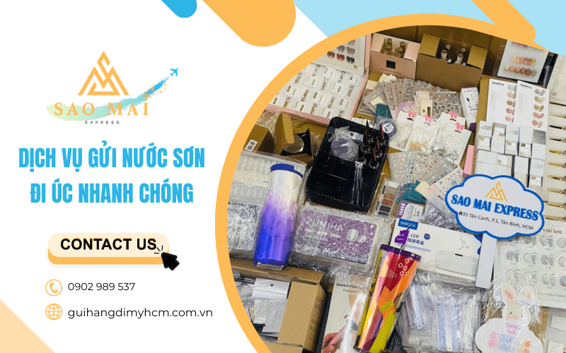 Gửi nước sơn đi Úc  