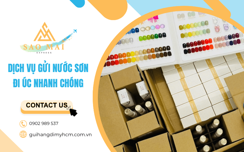 Gửi nước sơn đi Úc  