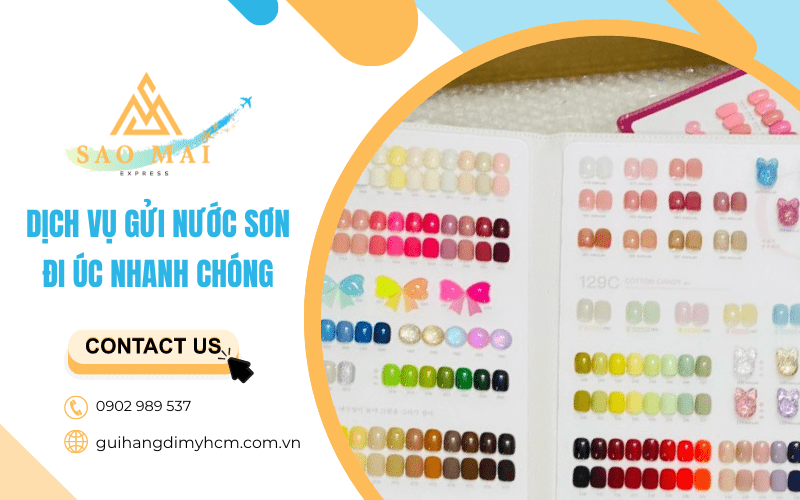 Gửi nước sơn đi Úc  