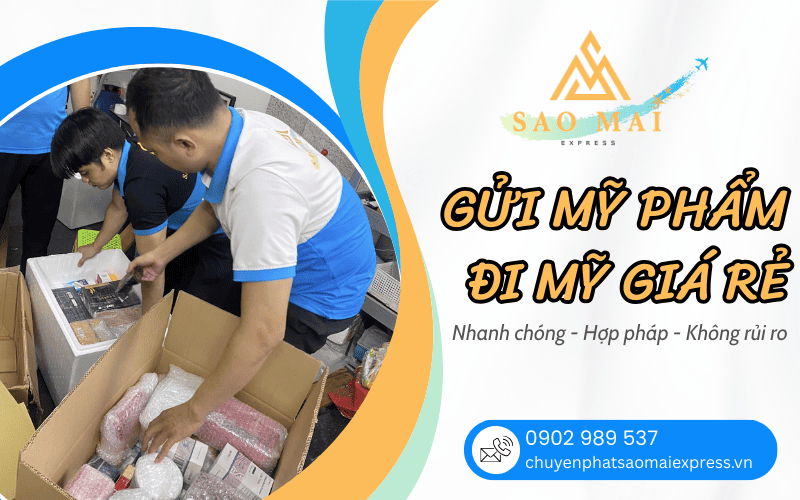 gửi mỹ phẩm đi Mỹ