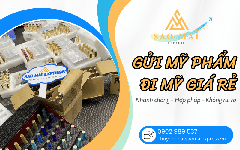 gửi mỹ phẩm đi Mỹ