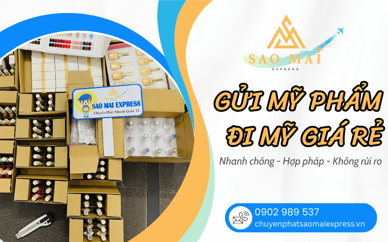 gửi mỹ phẩm đi Mỹ